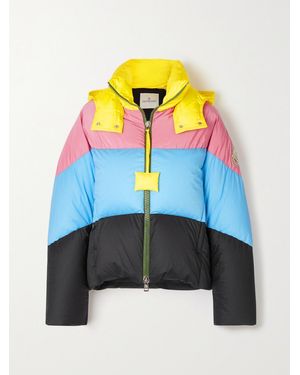 Moncler Genius 1 Jw Anderson Bickly Color-Block Hooded Quilted Shell Down Jacket - Blue