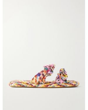 Zimmermann Carousel Woven Slides - Multicolour