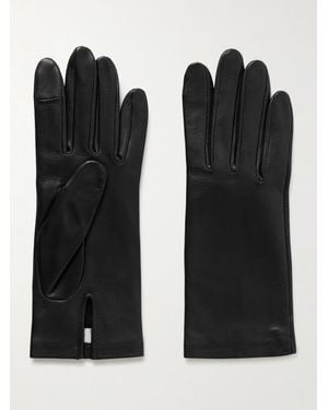 Agnelle Kate Leather Gloves - Black