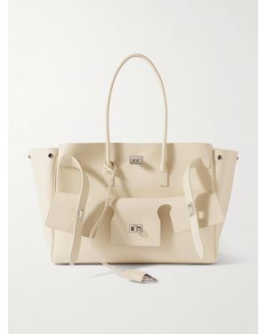 Balenciaga Bel Air Medium Leather Tote - Natural