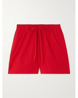 Matteau Organic Cotton-Poplin Shorts - Red