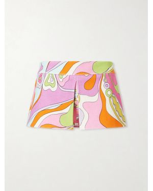 PUCCI Printed Cotton-Terry Shorts - Pink