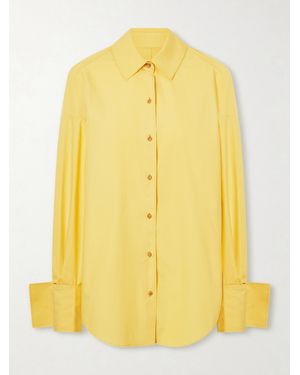 OSSOU Wren Cotton-Poplin Shirt - Gelb