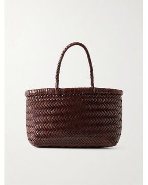 Dragon Diffusion Gora Mini Woven Leather Tote - Brown