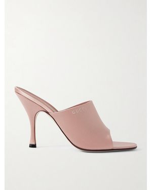 Gucci Mules Aus Satin - Pink