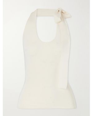 Zimmermann Fairlight Jersey Halterneck Top - White