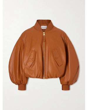 Givenchy Padded Leather Bomber Jacket - Brown