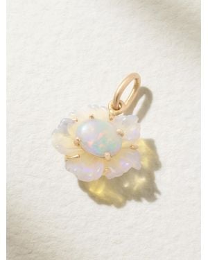 Irene Neuwirth Tropical Flower 18-Karat Rose Opal Pendant - White
