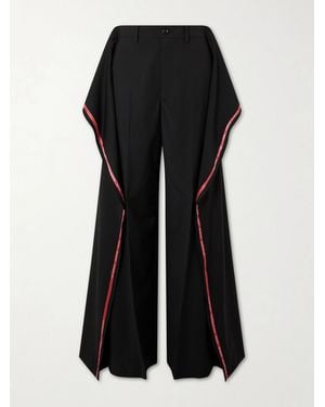 Junya Watanabe Crepe Straight-Leg Pants - Black