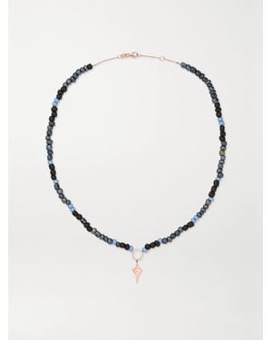 Diane Kordas 14-Karat Rose, Bead And Diamond Necklace - Natural