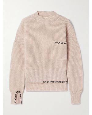 Marni Embroidered Wool Jumper - Natural