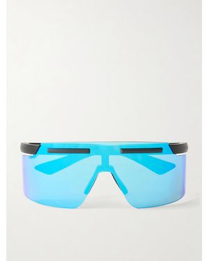 Prada Shield D-Frame Acetate Sunglasses - Blue