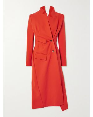 A.W.A.K.E. MODE Asymmetric Stretch-Twill Coat - Red