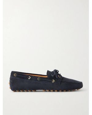 Tod's Gommino Suede Boat Shoes - Blue
