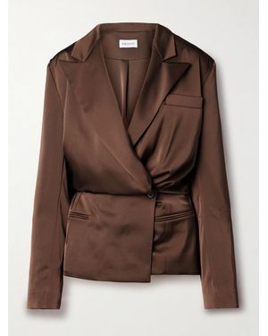 16Arlington Ardo Blazer Aus Satin Mit Wickeleffekt - Braun