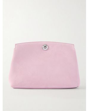 Liffner Pushlock Suede Pouch - Pink
