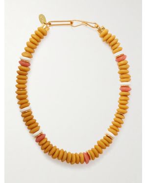 Lizzie Fortunato Laguna-Tone Beaded Necklace - Metallic