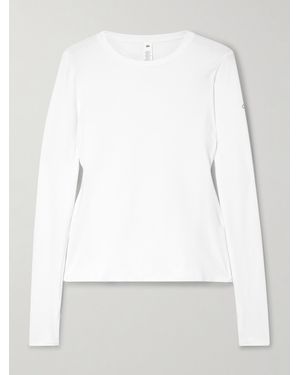 Alo Yoga Finesse Stretch-Jersey Top - White