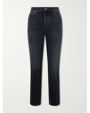Saint Laurent Halbhohe Jeans Mit Schmalem Bein - Blau