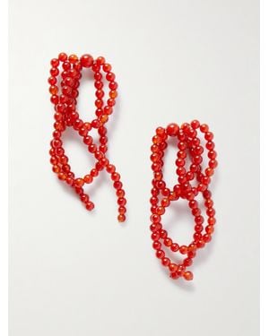 Completedworks Recycled Agate Beaded Earrings - Red
