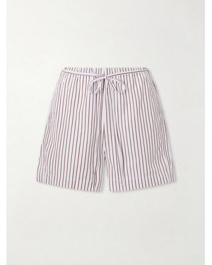 Loulou de Saison Lory Striped Cotton-Poplin Shorts - Multicolour