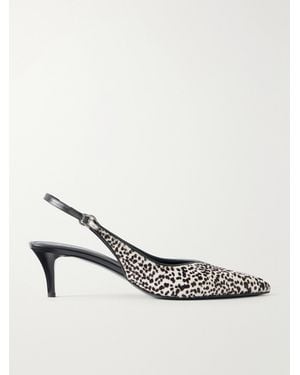 Isabel Marant Polyn Calf Hair Slingback Court Shoes - White