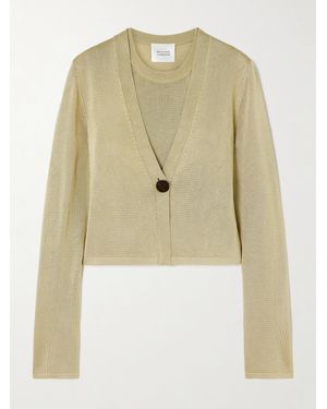 Galvan London Débardeur Et Cardigan En Mailles Ida - Neutre
