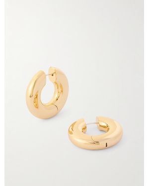 Laura Lombardi Plated Hoop Earrings - Metallic