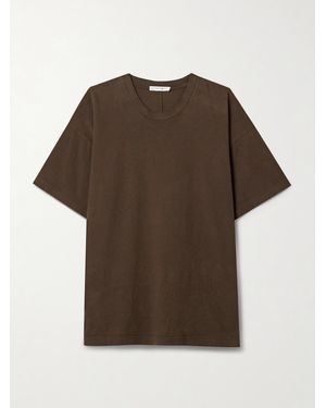 The Row Lavinia Cotton-Jersey T-Shirt - Brown