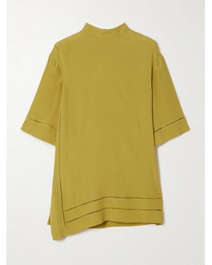 Dries Van Noten Crepe De Chine T-Shirt - Yellow