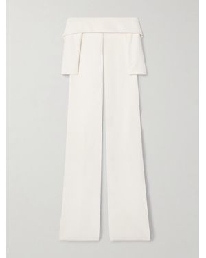 Safiyaa Bellara Off-The-Shoulder Crepe Cape - White