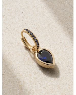 Alison Lou Boucle D'Oreille Unique En Or 14 Carats (585/1000) Saphirs Et Saphir Synthétique Tear - Neutre