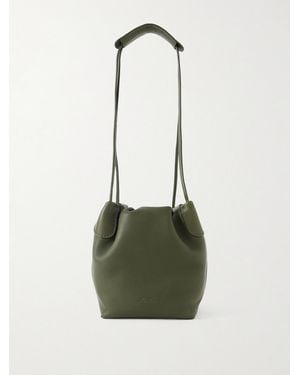 Loro Piana Bale Softy Leather Shoulder Bag - Green