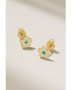 Jennifer Meyer Mini Daisy 18-Karat Earrings - Metallic