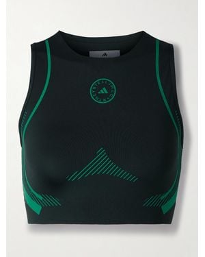 adidas By Stella McCartney Sport-Bh Aus Recyceltem Stretch-Material Mit Prints - Grün
