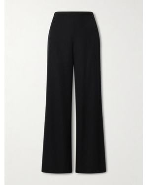 The Row Roger Hose Mit Weitem Bein Aus Woll-Crêpe - Schwarz