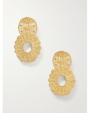 YSSO Amaryllis-Plated Earrings - Metallic