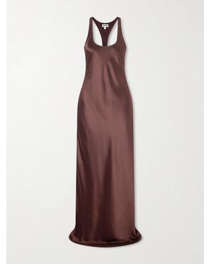 STAUD Juanita Satin Maxi Dress - Purple