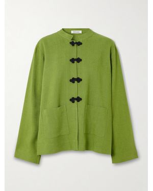 Rohe Mandarin Twill Jacket - Green