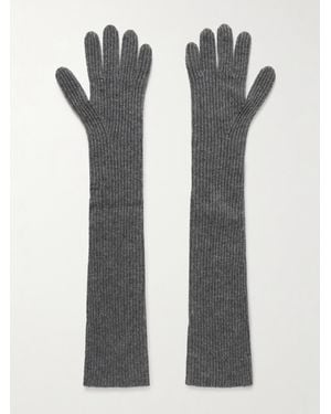 arch4 Jessie Handschuhe Aus Geripptem Kaschmir - Grau