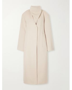 Sportmax Spassenso High-Neck Wool Coat - Natural