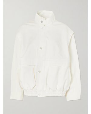 Tibi Paneled Cotton-Twill Jacket - White