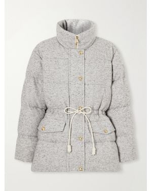 Moncler Diaphanes Wool-Blend Quilted Down Jacket - White