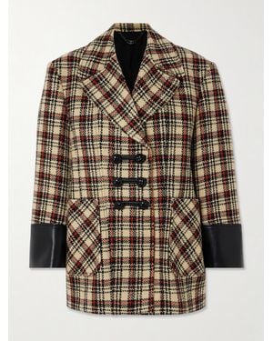 Rabanne Checked Wool And Cotton-Blend Blazer - Brown