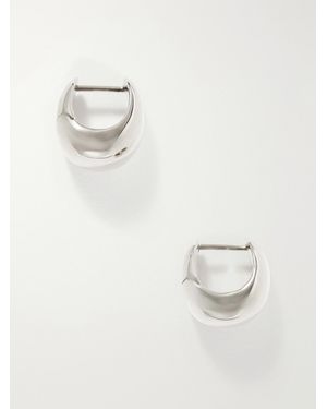 LIE STUDIO The Sterling Hoop Earrings - White