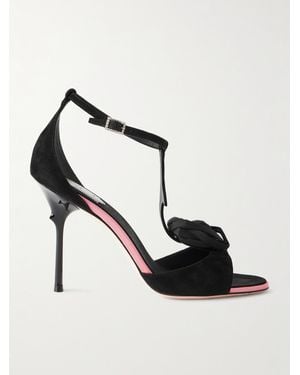 Roger Vivier Epine 100 Embellished Suede Sandals - Black