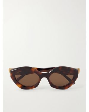 Loewe Coil Cat-Eye Acetate Sunglasses - Multicolor