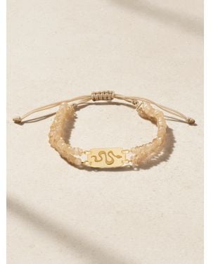 Diane Kordas Double Strand Armband Aus Kordel Mit Zirkonen Und Details Aus 14-Karätigem - Natur