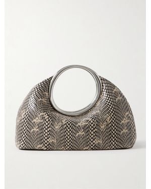 Jacquemus The Calino Kleine Tote Aus Leder Mit Schlangeneffekt - Grau