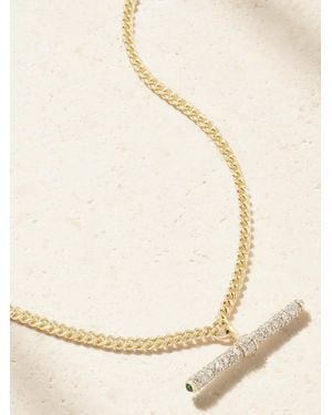 Lucy Delius Baby T-Bar 14-Karat Diamond Necklace - Natural